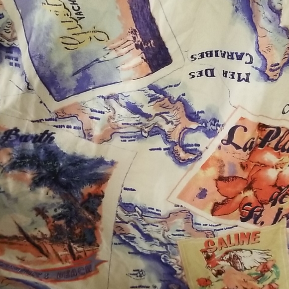 Peter Som NWT Maxi St Barths inspired maps Sz LG - Picture 4 of 7